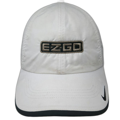 Nike Golf Baseball Cap White One Size EZGO Perforated Strapback Swoosh Hat