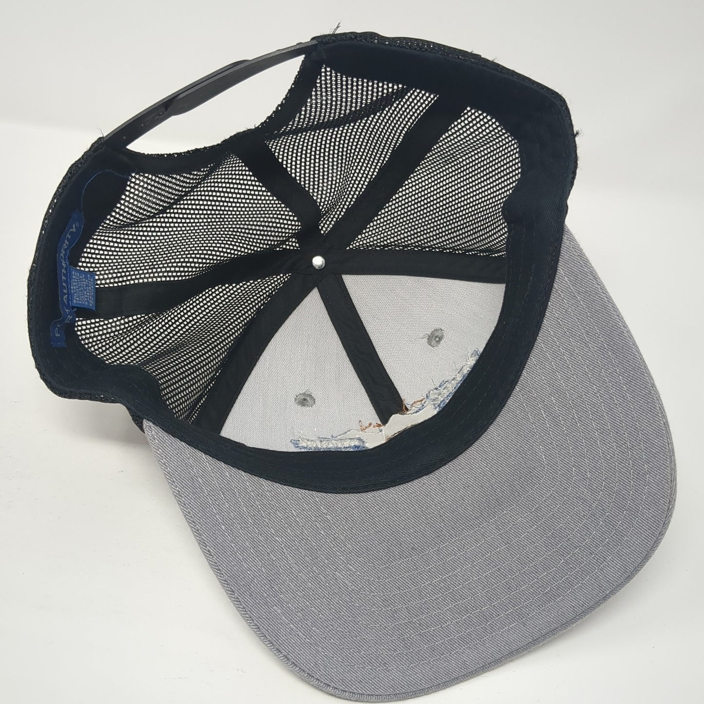 Carmel Aviation Trucker Hat Gray One Size Adjustable Mesh Back Port Authority