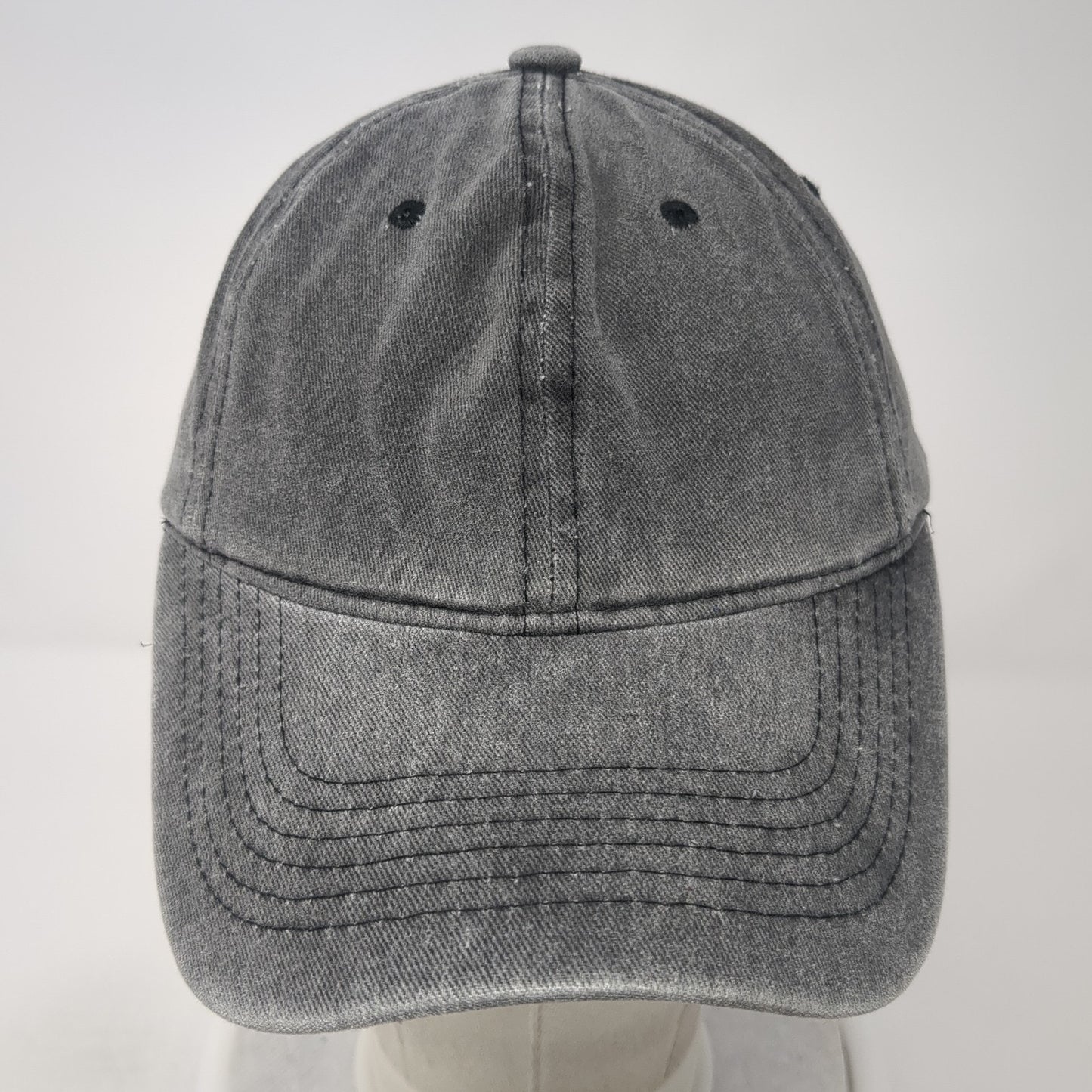 Unbranded Slideback Baseball Cap Gray One Size Adjustable 6 Panel Blank
