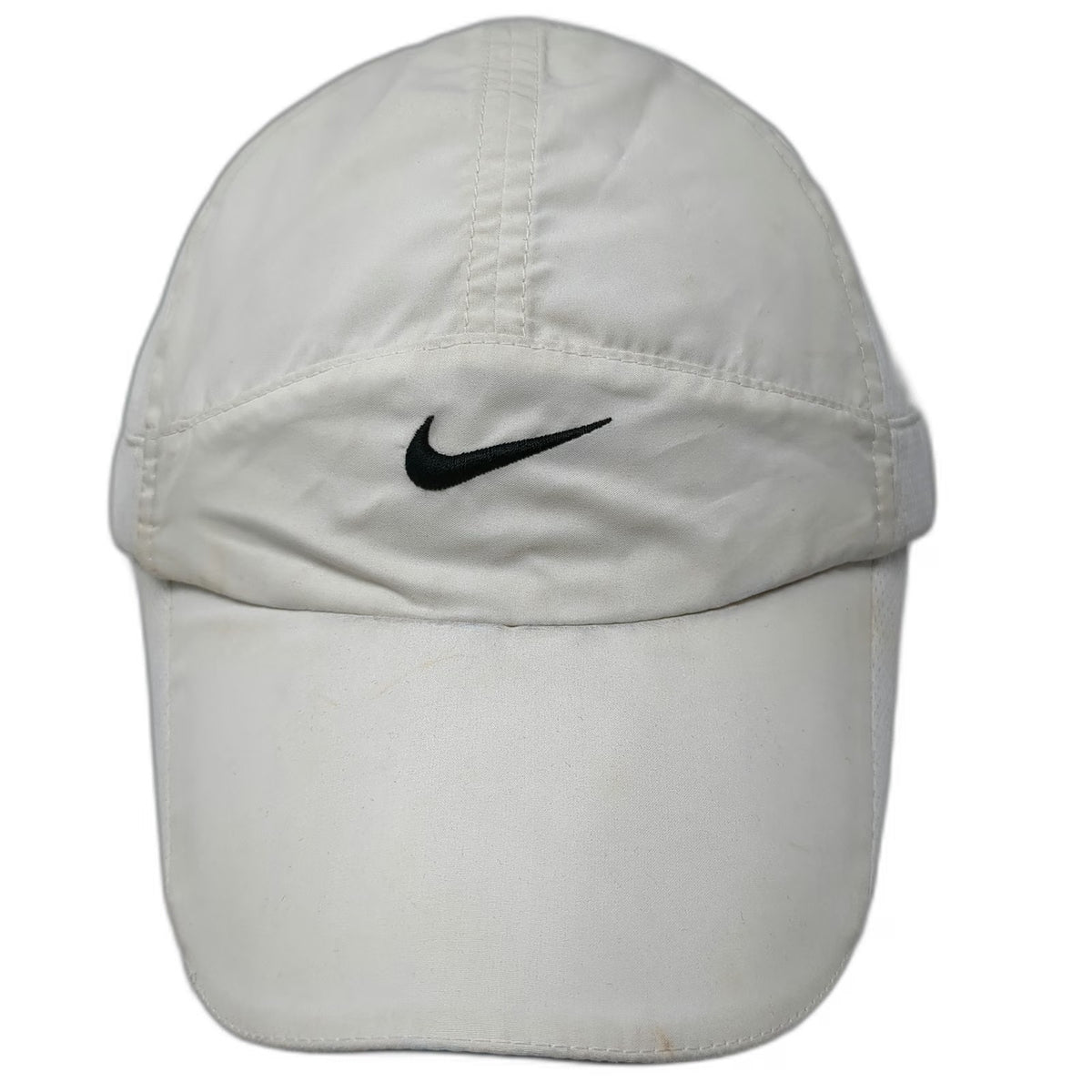 Nike Baseball Cap White One Size Dri-Fit Mesh Reflective Strapback Running Hat