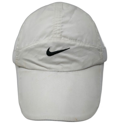 Nike Baseball Cap White One Size Dri-Fit Mesh Reflective Strapback Running Hat