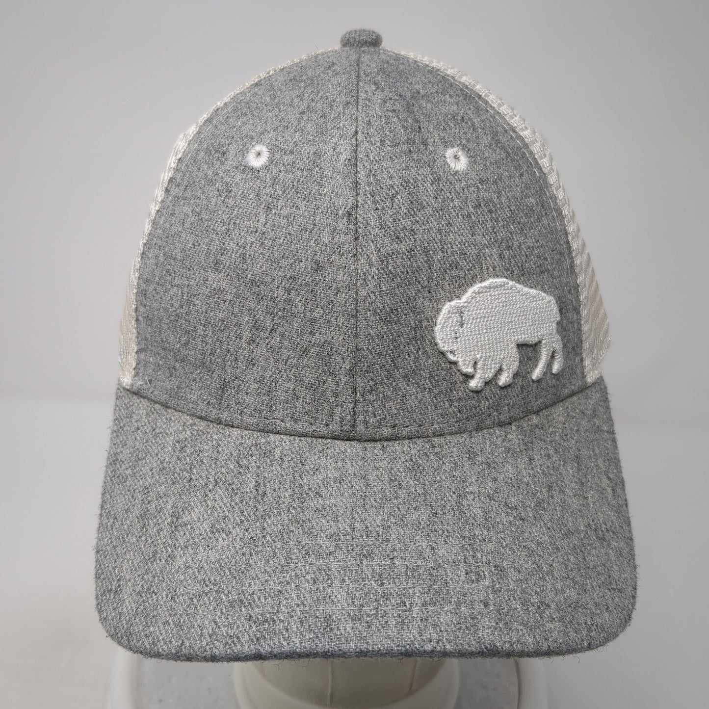 Surf Wyoming Bison Logo Snapback Trucker Hat Gray One Size Mesh Back