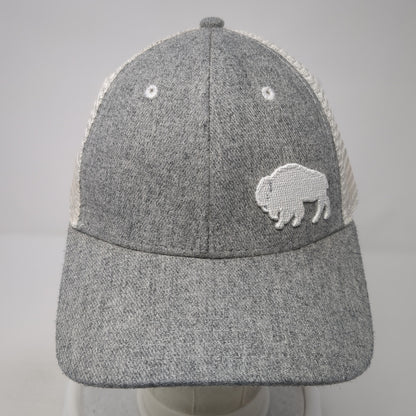Surf Wyoming Bison Logo Snapback Trucker Hat Gray One Size Mesh Back