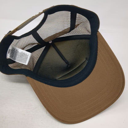 Vans Trucker Hat Brown One Size Off The Wall Skateboard Logo Mesh Back Patch
