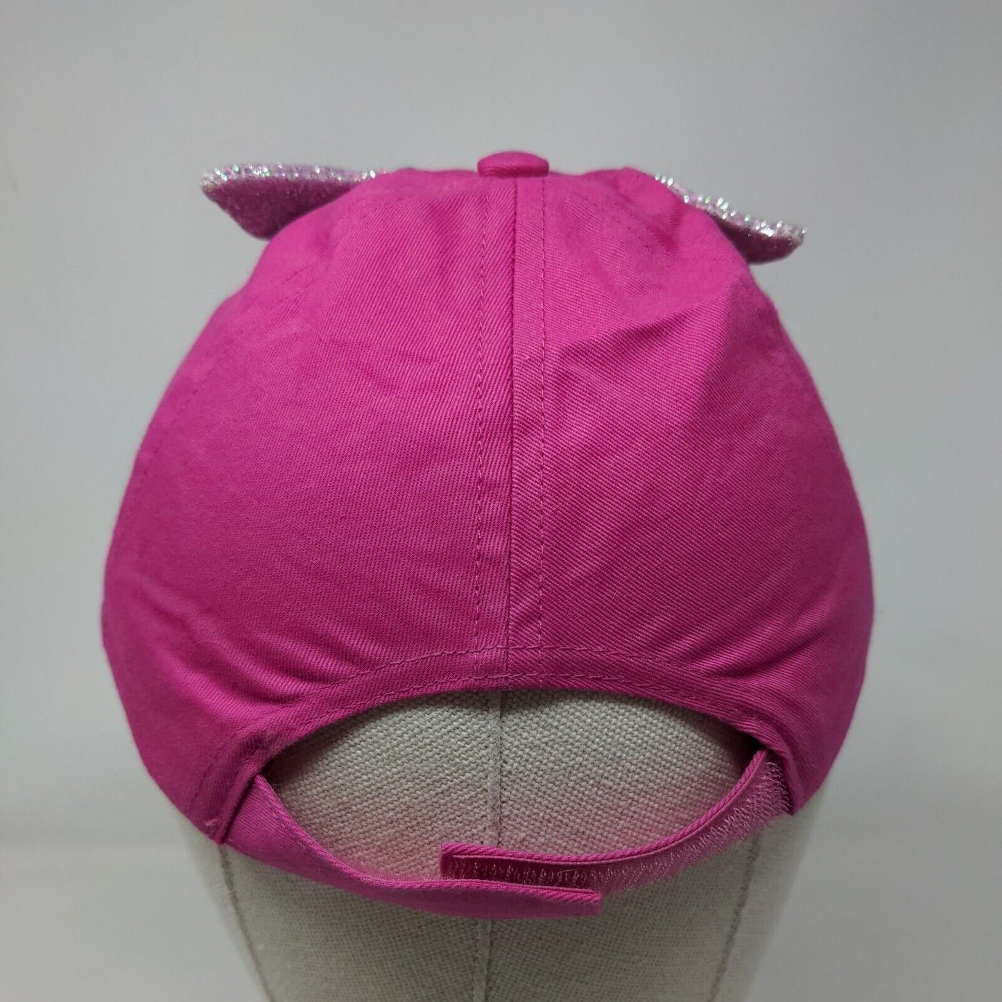 Cat Ears Toddler Strapback Hat Pink 2T-4T Adjustable Embroidered Oshkosh B'gosh