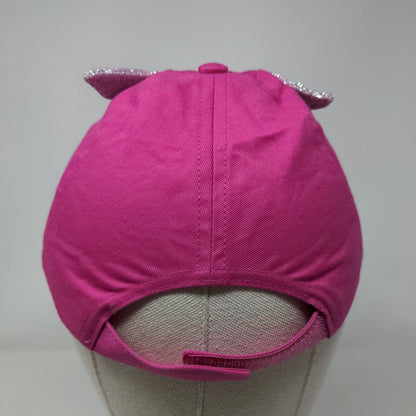 Cat Ears Toddler Strapback Hat Pink 2T-4T Adjustable Embroidered Oshkosh B'gosh