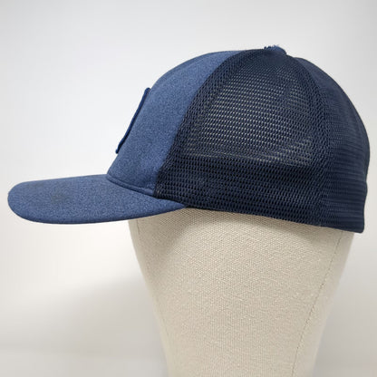 Flexfit Baseball Cap Blue M Lighthouse Christian Schools Patch Mesh Back Hat