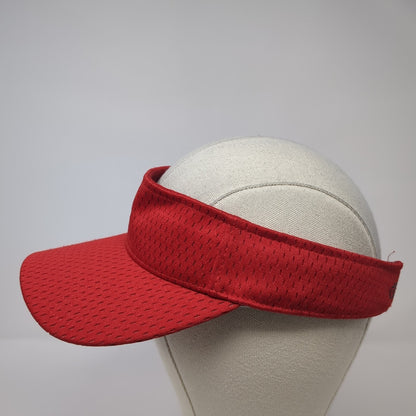 Richardson Strapback Visor Hat Red One Size Adjustable Outdoor Blank