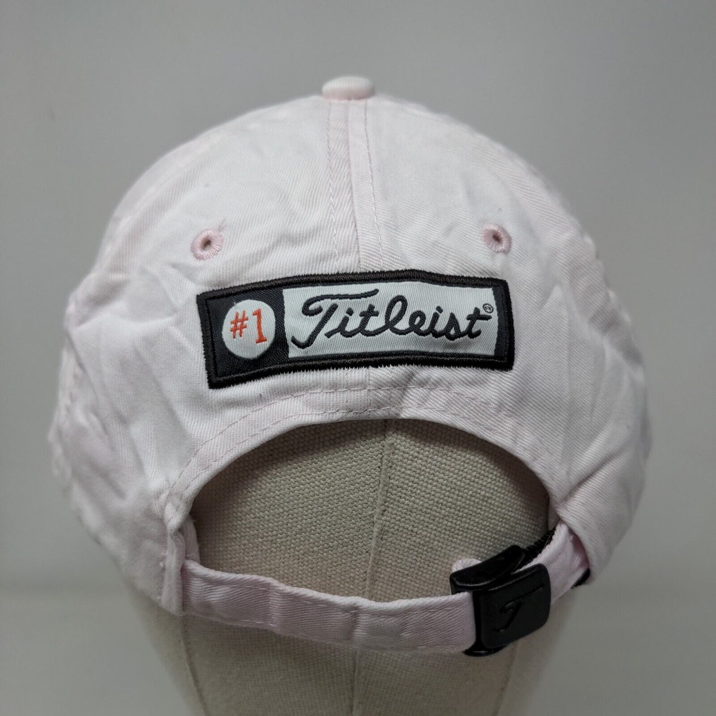 Titleist FJ Slideback Hat Whiteish-Pink One Size Adjustable Embroidered 6 Panel