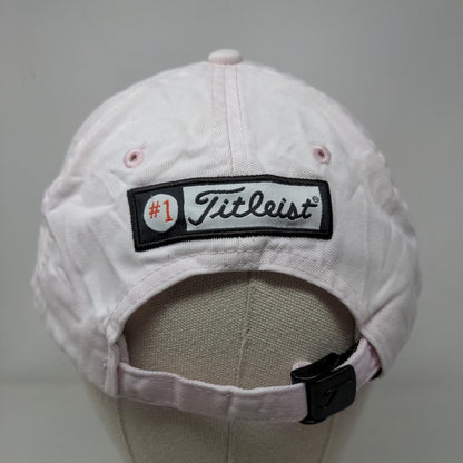 Titleist FJ Slideback Hat Whiteish-Pink One Size Adjustable Embroidered 6 Panel