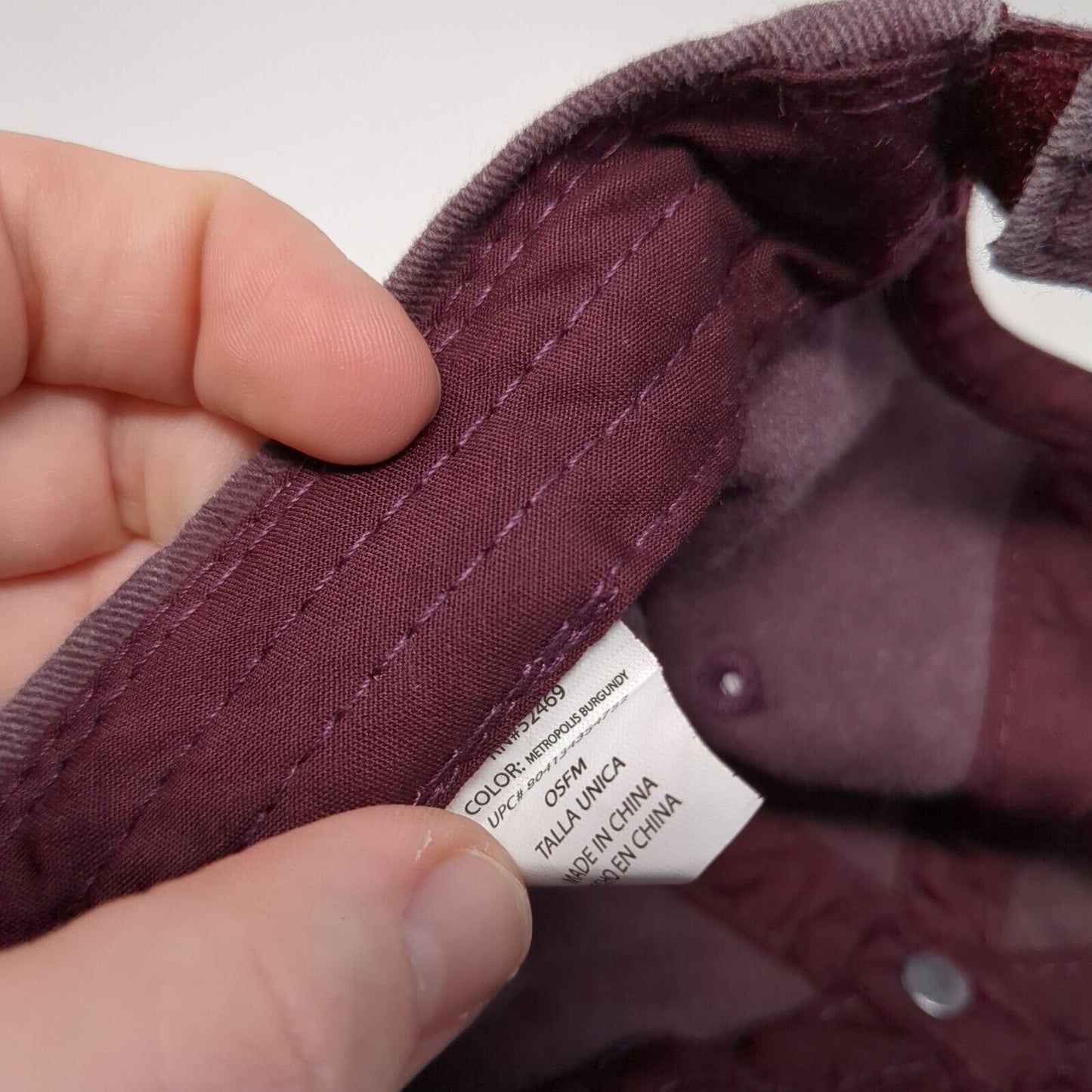 Unbranded Strapback Hat Red Burgundy One Size Adjustable Vented Holes Blank