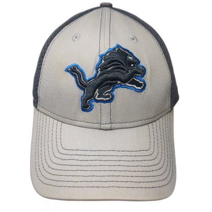 New Era Detroit Lions NFL Baseball Cap Gray L 39THIRTY Mesh Embroidered Logo