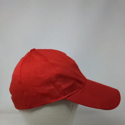 Unbranded Snapback Hat Red One Size Adjustable Lightweight 6 Panel Blank