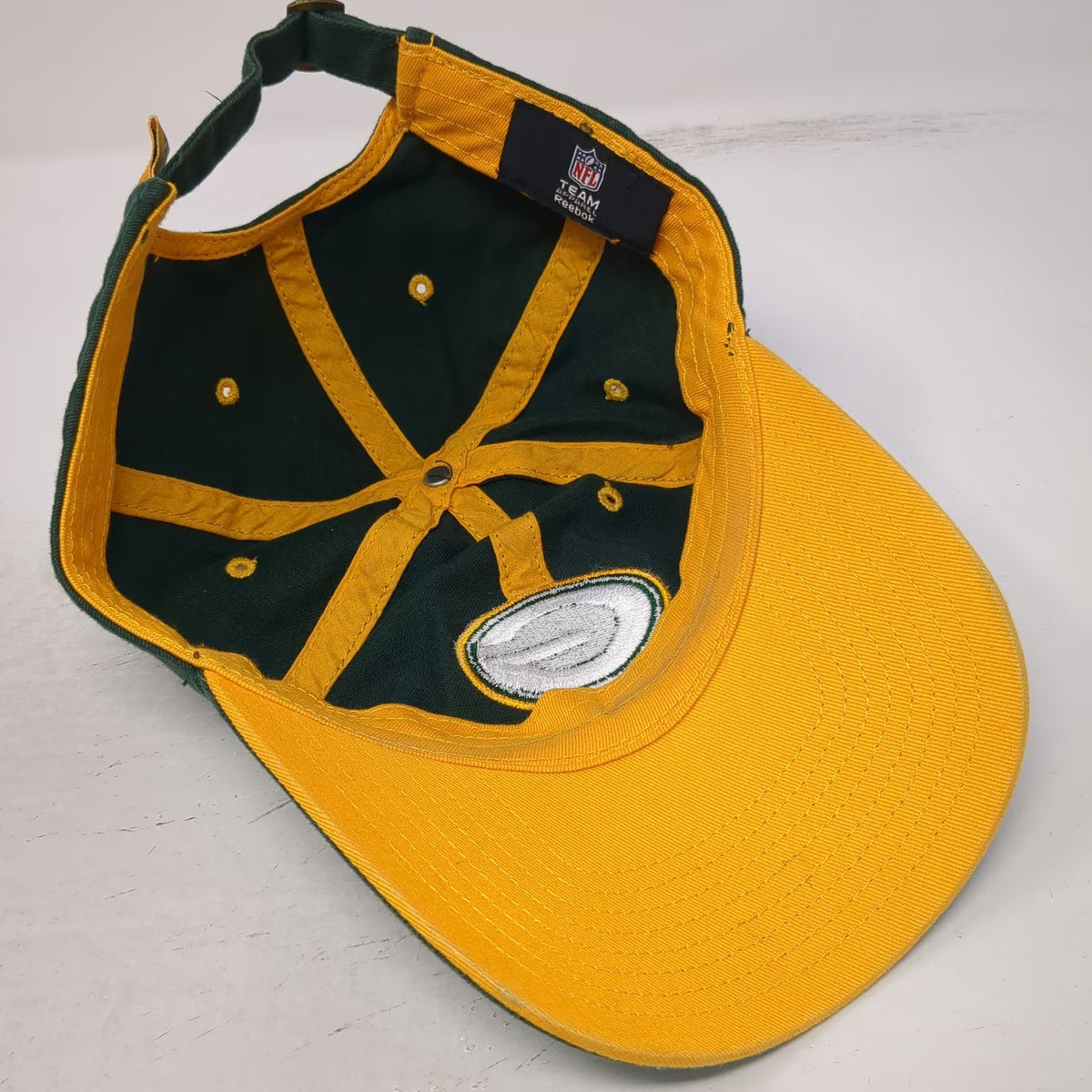 Green Bay Packers NFL Reebok Cap One Size Rhinestone Studded Yellow Adjustable