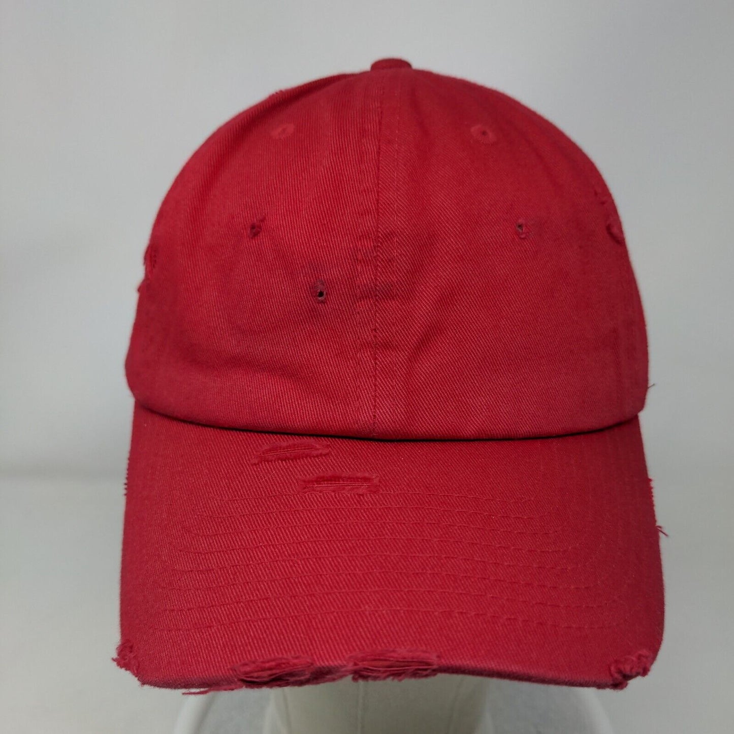 KB ETHOS Vintage Slideback Hat Red One Size Adjustable Distressed Blank
