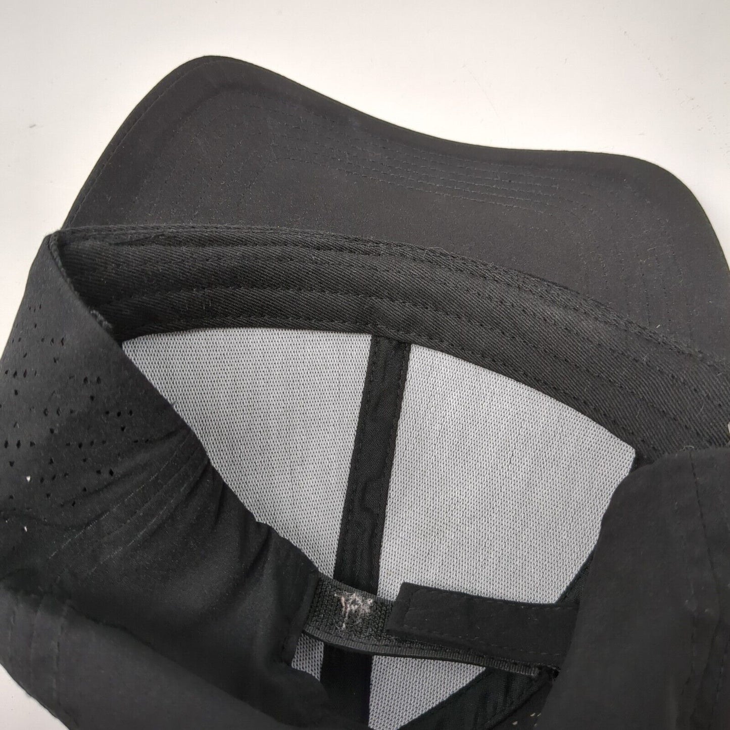 Gaiam Strapback Hat Black OSFA Adjustable Solid 6 Panel Perforated