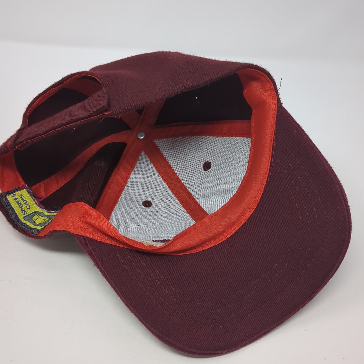 Sports Caps Strapback Hat Red One Size Solid Adjustable Blank Outdoor