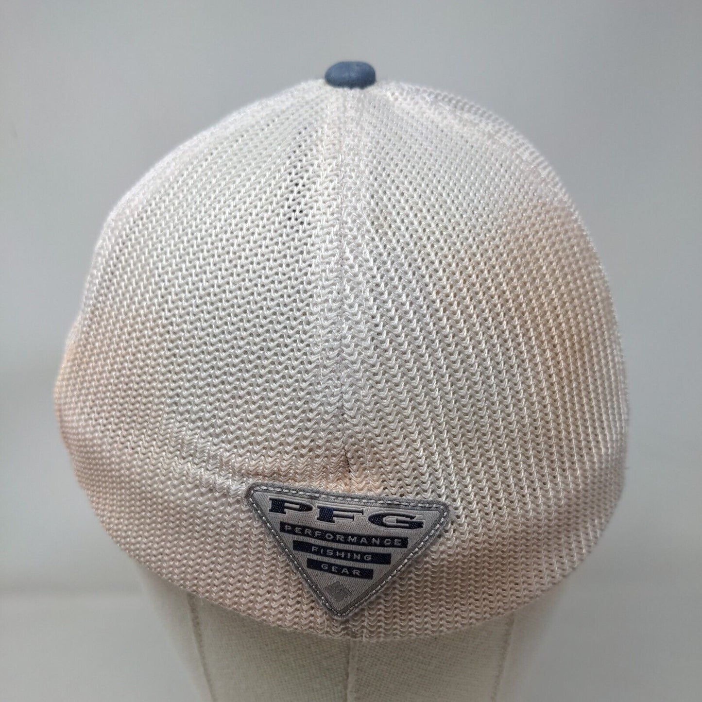 Columbia PFG Fitted Mesh Back Trucker Hat Blue One Size Colorblock Flexfit