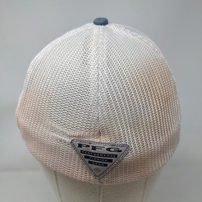 Columbia PFG Fitted Mesh Back Trucker Hat Blue One Size Colorblock Flexfit