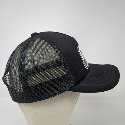 Deus Ex Machina Trucker Hat Black One Size Mesh Back Snapback Patch Script Logo