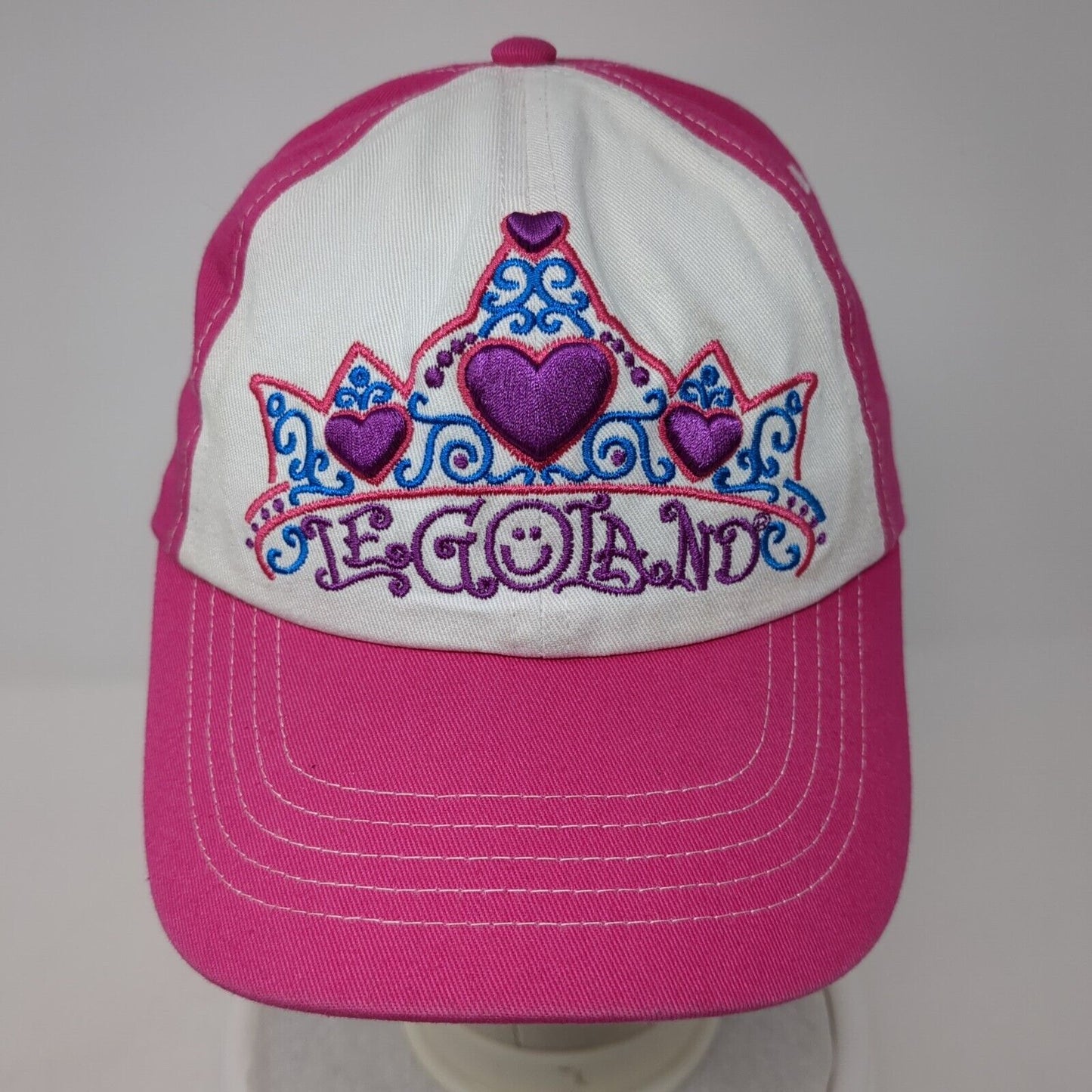 Legoland Strapback Hat Pink One Size Adjustable Embroidered 6 Panel LEGO