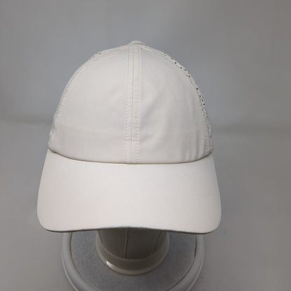 Layer Ponyback Strapback Hat Tan One Size Adjustable Breathable Blank 6 Panel