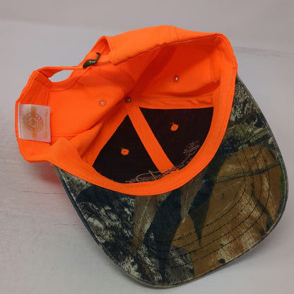 Budweiser Outdoors Baseball Cap Orange Green Brown 2006 Camo Hat Slideback Hunt