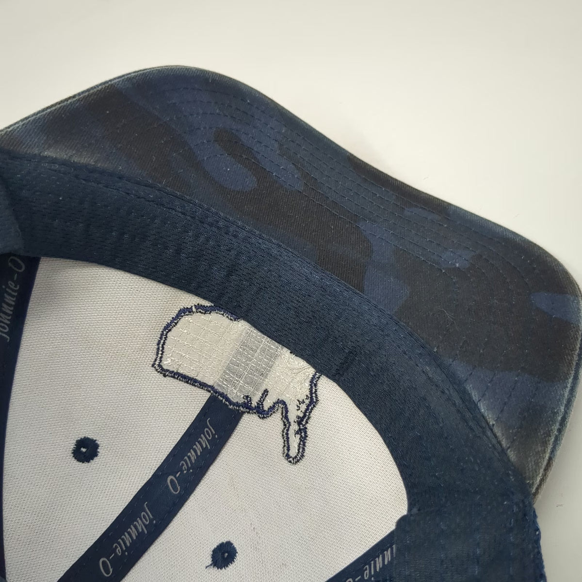 johnnie-O Trucker Hat Blue Camo USA Surfer Flag One Size Mesh Snapback Patch