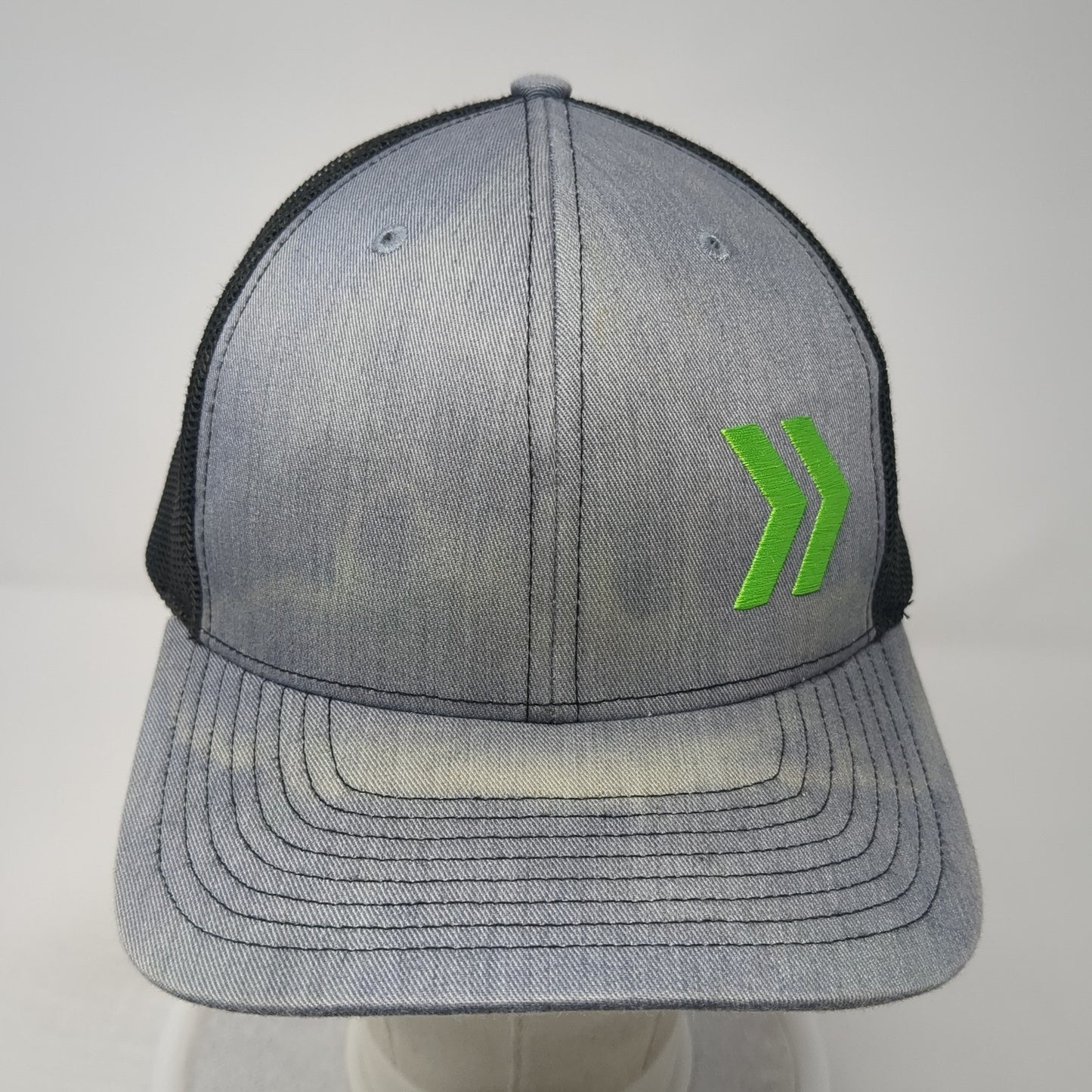 Get Moving Forward Logo Snapback Trucker Hat Gray One Size Colorblock