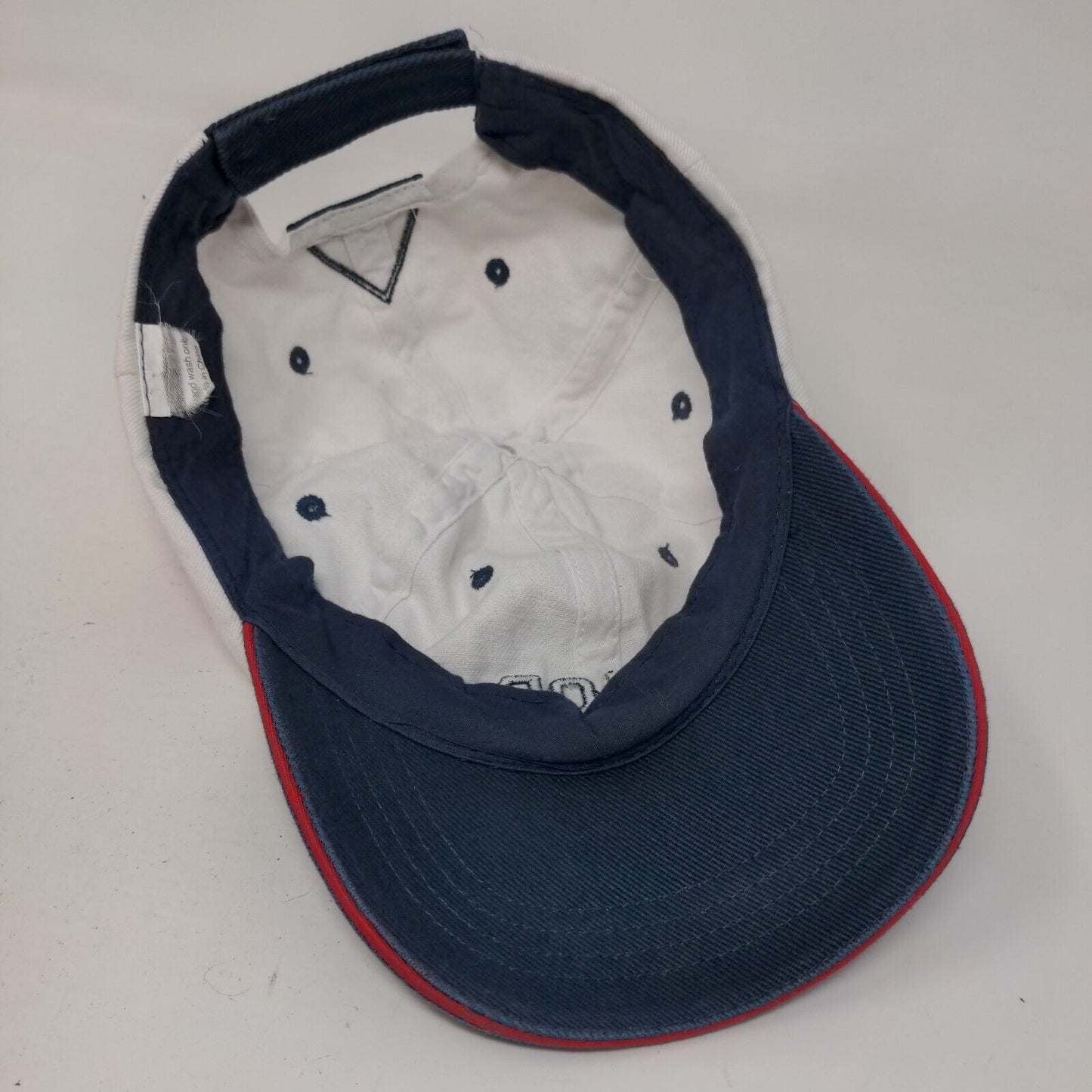 Fluor Strapback Hat White OSFA Embroidered American Flag Colorblock