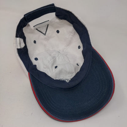 Fluor Strapback Hat White OSFA Embroidered American Flag Colorblock