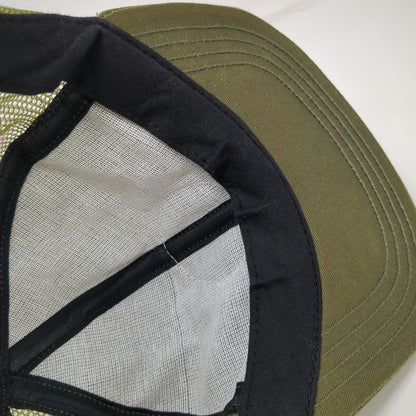 Green Trucker Hat Mesh Snapback Ram Animal Bighorn Sheep Patch Outdoor Vintage