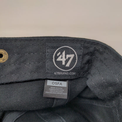 Rainbow Camp Slideback Hat Black OSFA Embroidered 6 Panel '47 Brand
