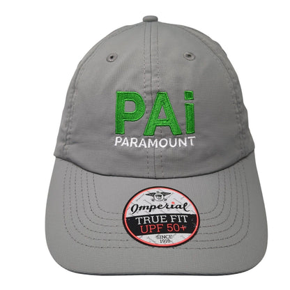 PAi Paramount Strapback Hat Gray One Size True Fit UPF 50+ Imperial