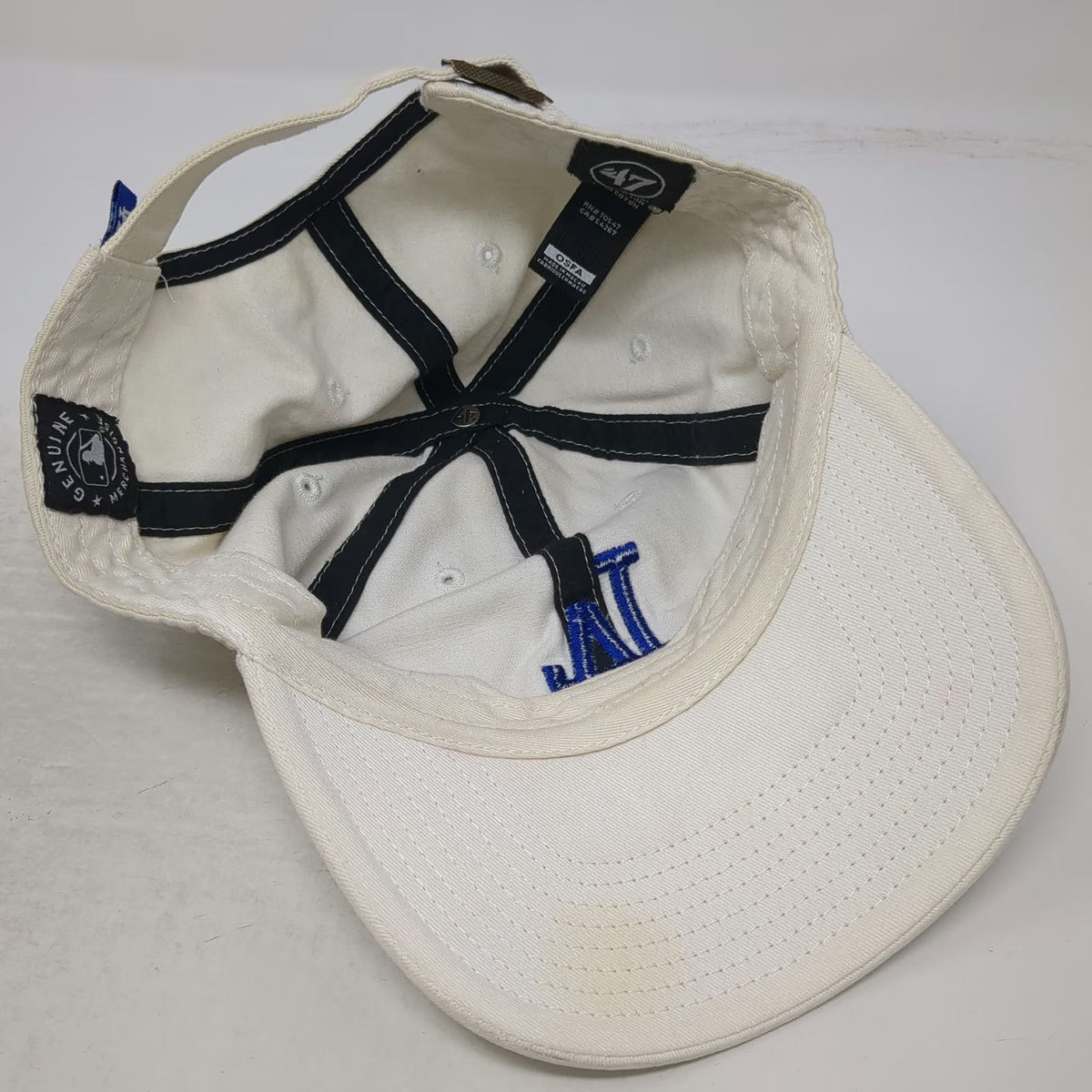 Los Angeles Dodgers MLB '47 Baseball Cap White Blue One Size Slideback Logo