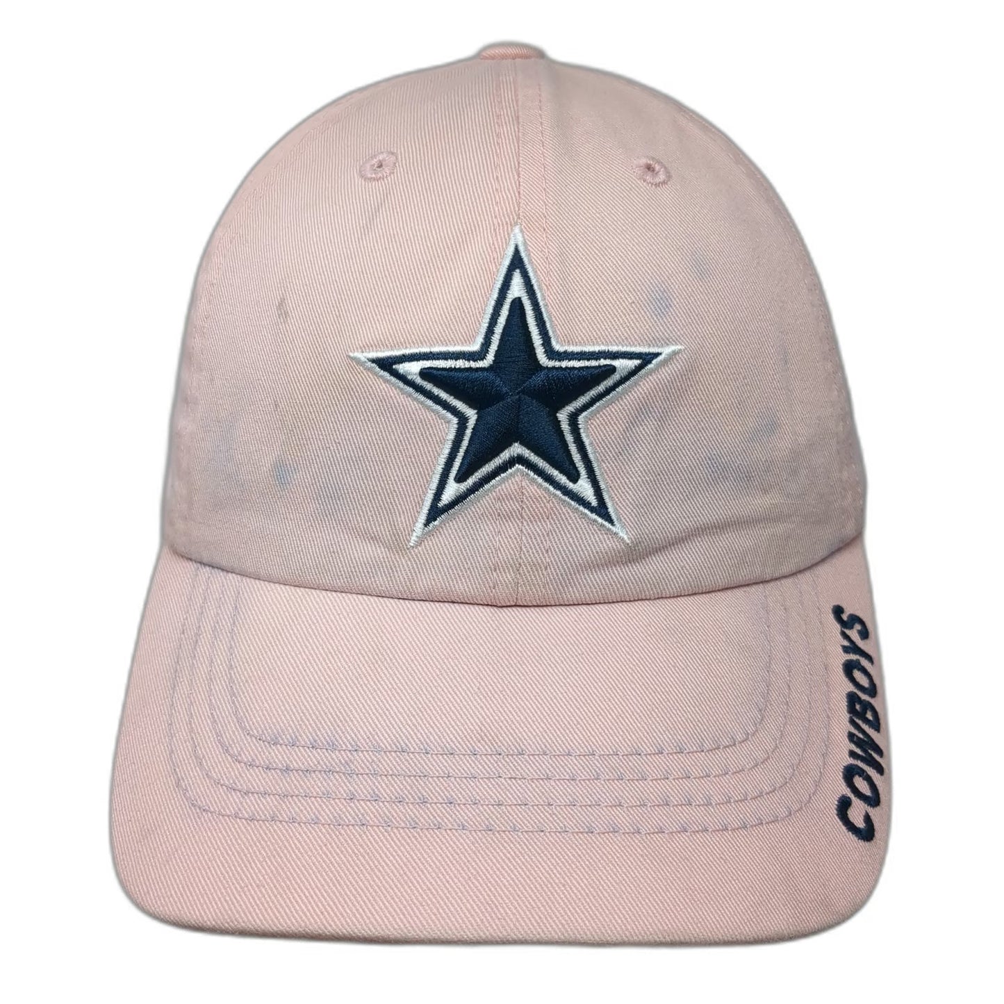 Dallas Cowboys NFL Authentic Pink Blue Hat One Size Cap Star Logo Slideback