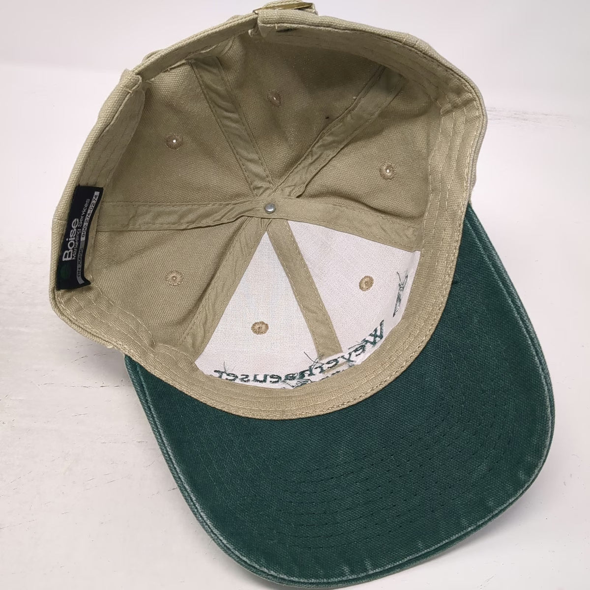 Boise Hat Baseball Cap Beige Green One Size Weyerhaeuser Timberland Strapback