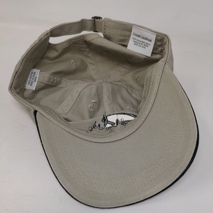 Monogram Slideback Hat Tan OSFA Adjustable Embroidered Vent Holes