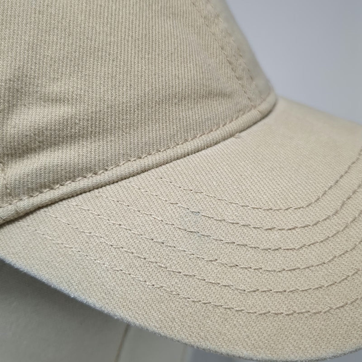 H&M Baseball Cap Beige L Adjustable Slideback Strap 100% Cotton Plain Solid Hat