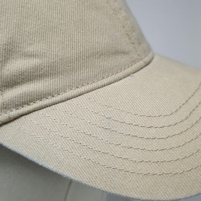 H&M Baseball Cap Beige L Adjustable Slideback Strap 100% Cotton Plain Solid Hat
