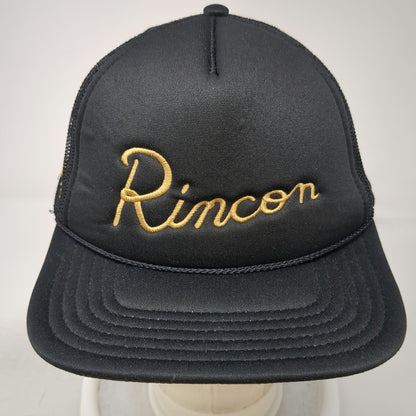 OTTO Trucker Hat Black Gold One Size Rincon The Cove Snapback Mesh Back hat
