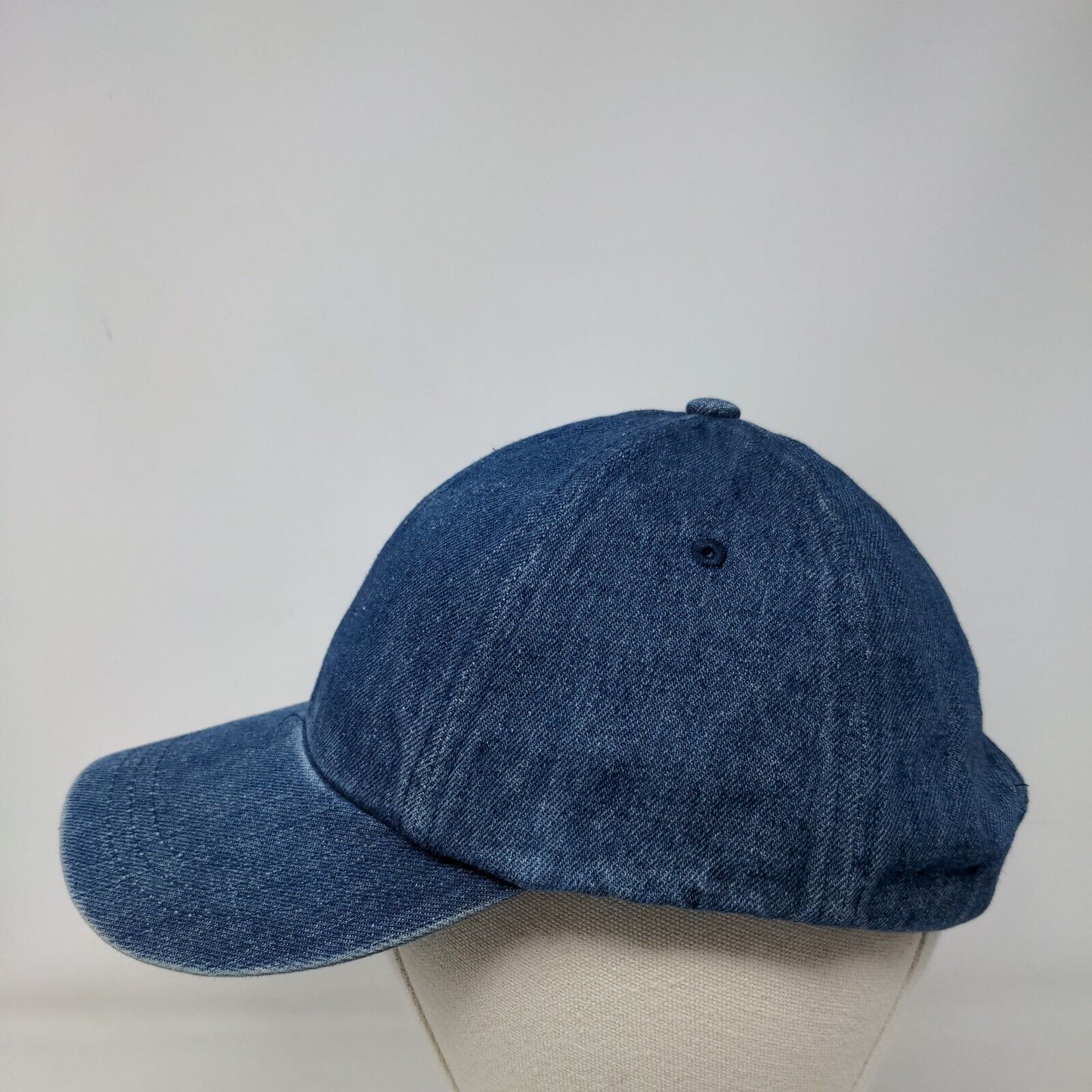 Unbranded Slideback Hat Blue One Size Adjustable 6 Panel Denim Blank