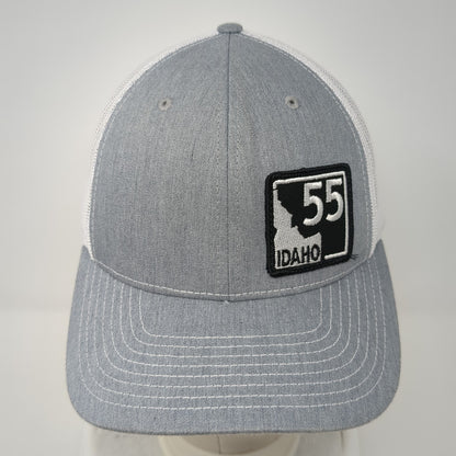 Idaho 55 Snapback Trucker Hat Gray One Size Mesh Back Richardson