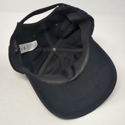 Lululemon Black Baseball Cap Adjustable Hat Size M Metal Logo Cotton Blend