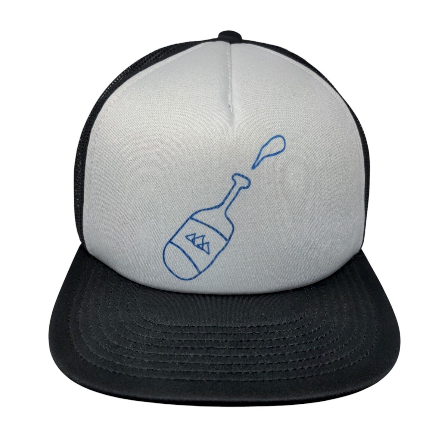 Bottle Snapback Trucker Hat Black OSFM Adjustable Embroidered Otto Polyester
