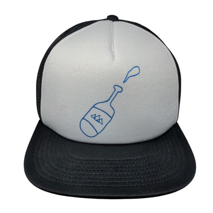 Bottle Snapback Trucker Hat Black OSFM Adjustable Embroidered Otto Polyester