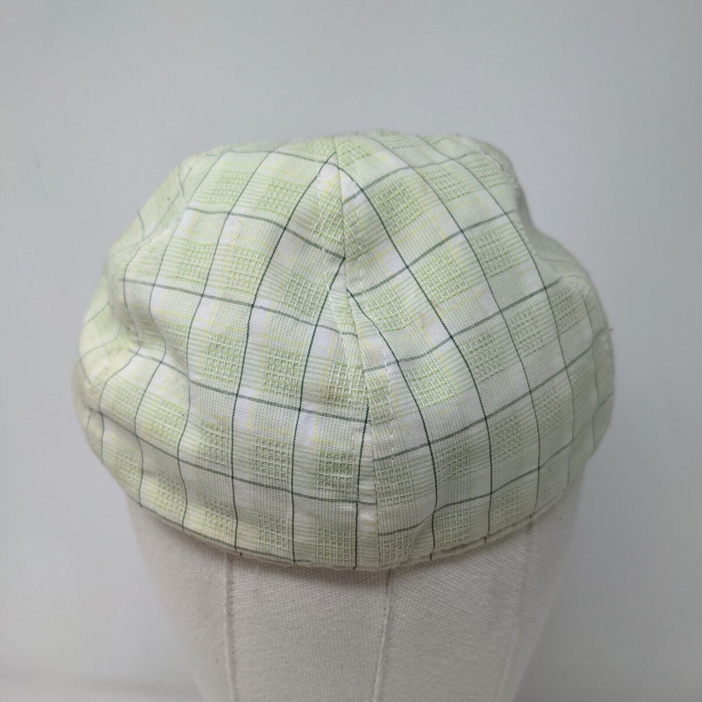 Steeno Men's Cabby Hat Multicolor Check Pattern Size Small Cotton