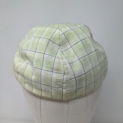 Steeno Men's Cabby Hat Multicolor Check Pattern Size Small Cotton