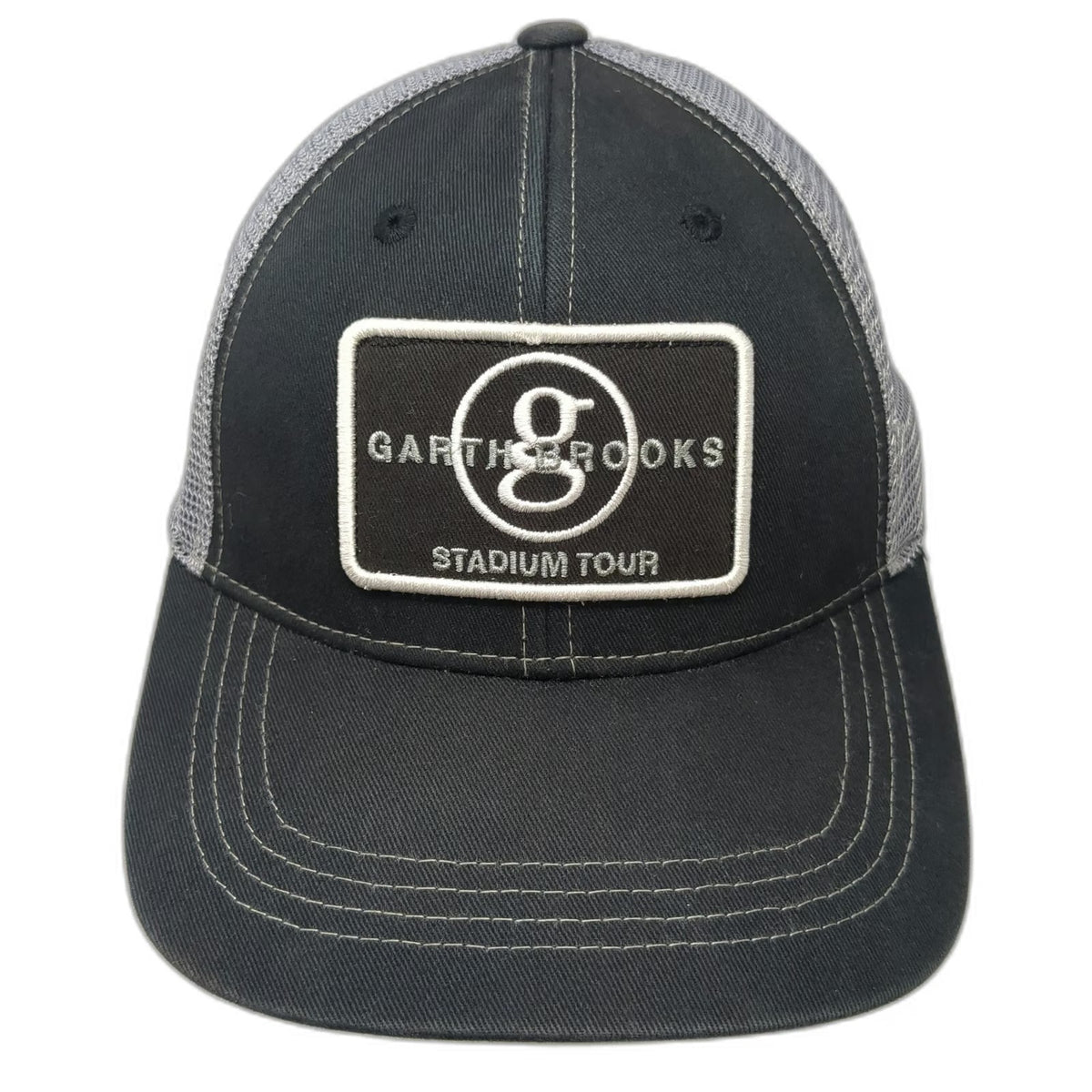Garth Brooks Stadium Tour Trucker Hat Black Gray One Size Mesh Snapback Series