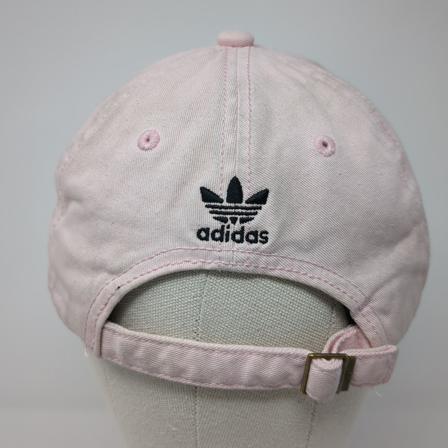 Adidas Slideback Baseball Cap Pink One Size Adjustable Embroidered Trefoil